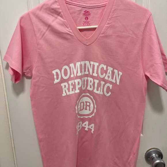 Pink Dominican Republic Graphic T-Shirt - Picture 2 of 4